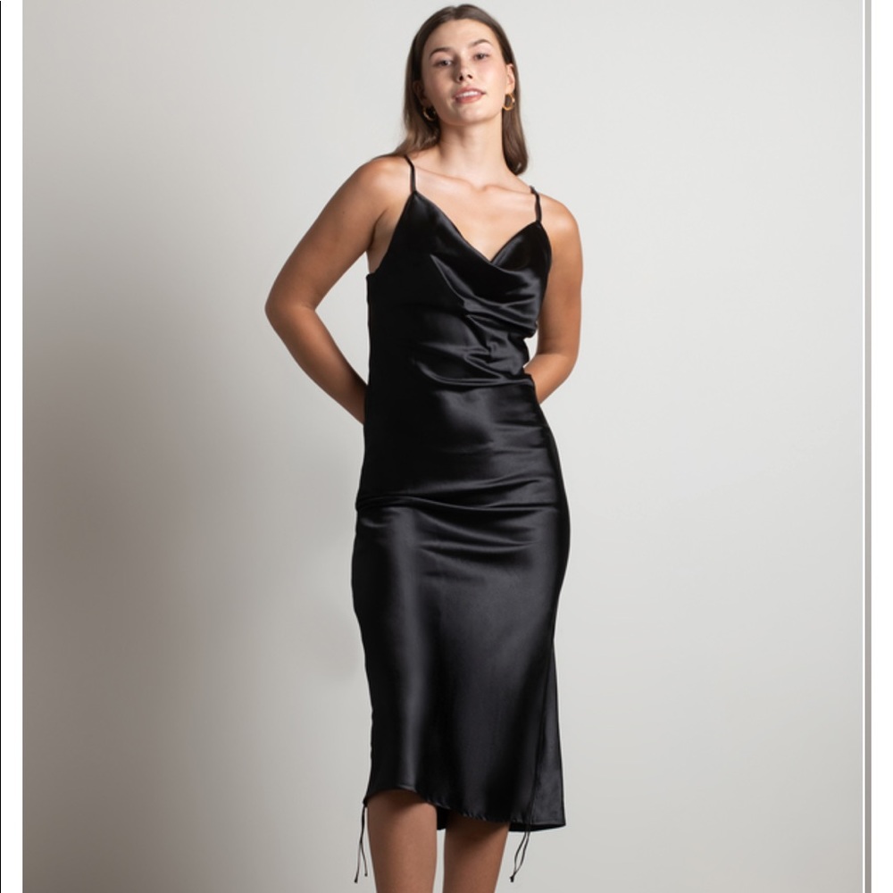 Tobi black satin dress!